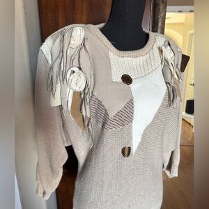 Vintage Bonnie‎ and Bill Appliqué Tunic Sweater